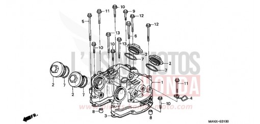 ZYLINDERKOPFDECKEL NX650X de 1999