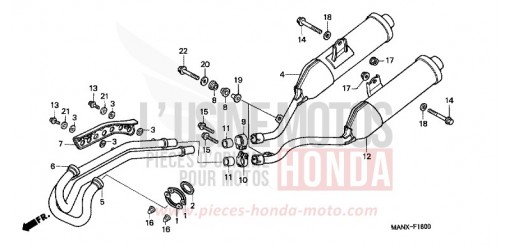 ABGAS-SCHALLDAEMPFER NX650X de 1999
