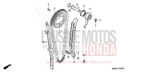 NOCKENWELLENKETTE/SPANNVORRICHTUNG NX650X de 1999