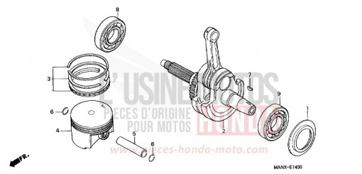 KOLBEN/KURBELWELLE NX650X de 1999