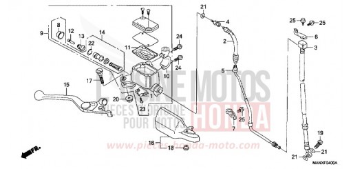 VORDERRADBREMSE NX650X de 1999
