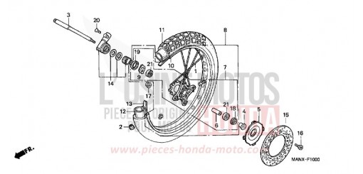 VORDERRAD NX650X de 1999