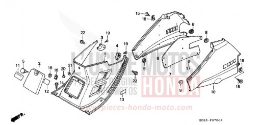 MITTELABDECKUNG/GEHAEUSEABDECKUNG NH50MSK de 1989