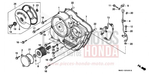 KURBELGEHAEUSEABDECKUNG SLR650V de 1997