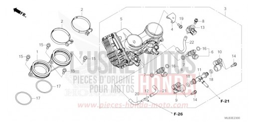 DROSSELKLAPPENGEHAEUSE CB750AP de 2023