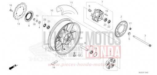 HINTERRAD CB750AP de 2023