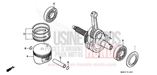 KOLBEN/KURBELWELLE SLR650V de 1997