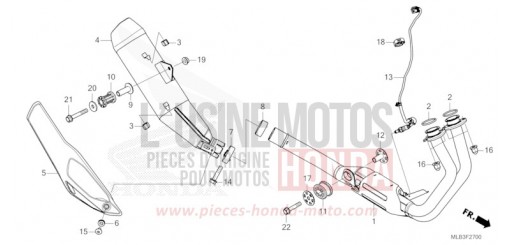 ABGAS-SCHALLDAEMPFER CB750AP de 2023