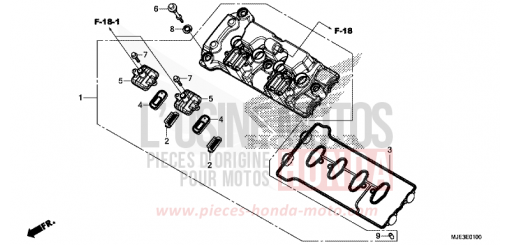 ZYLINDERKOPFDECKEL CBR650FAG de 2016