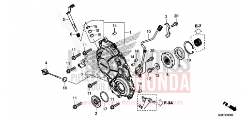 KURBELGEHAEUSEABDECKUNG CBR650FAG de 2016