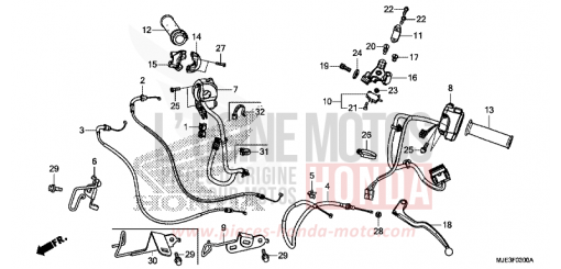HEBELGRIFF/SCHALTER/KABEL CBR650FAG de 2016