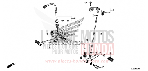 PEDAL CBR650FAG de 2016