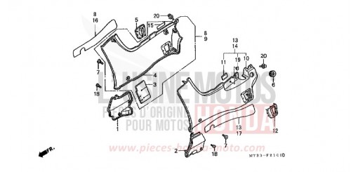 SEITENABDECKUNG ST1100AR de 1994