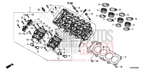 ZYLINDERKOPF CBR650FAH de 2017
