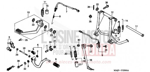 PEDAL/STAENDER ST1100AS de 1995