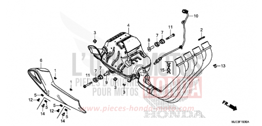 ABGAS-SCHALLDAEMPFER CBR650FAH de 2017