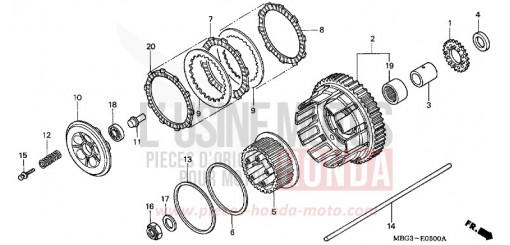 KUPPLUNG VFR800FIW de 1998