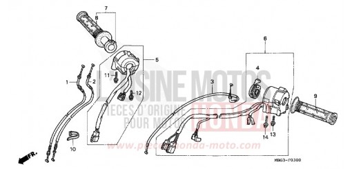 SCHALTER/KABEL VFR800FIW de 1998
