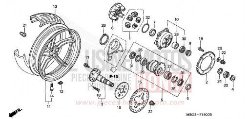 HINTERRAD VFR800FIW de 1998