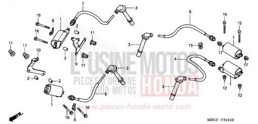 ZUENDSPULE VFR800FIW de 1998