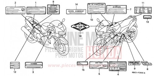 WARNETIKETT VFR800FIW de 1998