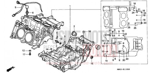 KURBELGEHAEUSE VFR800FIX de 1999