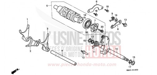 SCHALTTROMMEL VFR800FIX de 1999