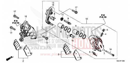 VORDERRAD-BREMSSATTEL CBR650FAJ de 2018
