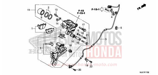 HINTERRAD-BREMSSATTEL CBR650FAJ de 2018