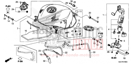 KRAFTSTOFFTANK CBR650FAJ de 2018