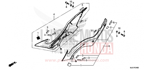 SEITENABDECKUNG CBR650FAJ de 2018