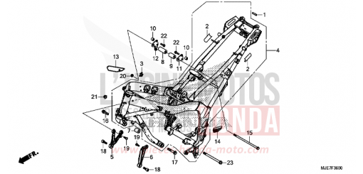 RAHMENKOERPER CBR650FAJ de 2018