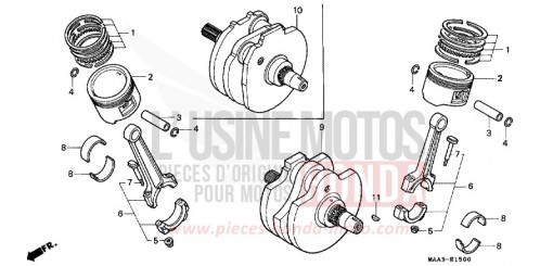 KURBELWELLE/KOLBEN VT1100C2W de 1998