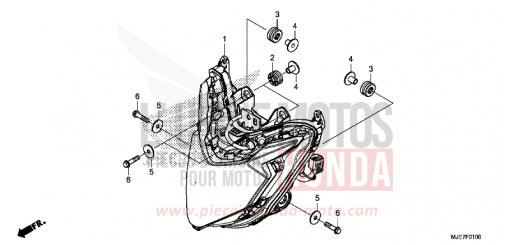 SCHEINWERFER CBR650FAJ de 2018