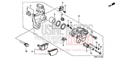 HINTERRAD-BREMSSATTEL VT1100C2X de 1999