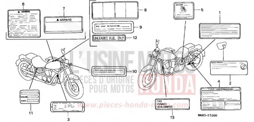 WARNETIKETT VT1100C2X de 1999