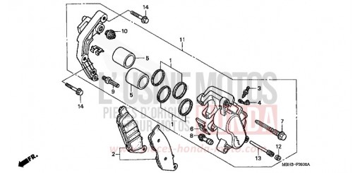 VORDERRAD-BREMSSATTEL VT1100C3W de 1998