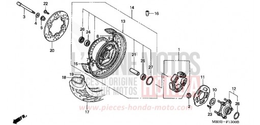 HINTERRAD VT1100C3X de 1999
