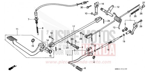 BREMSPEDAL/SCHALTPEDAL VT1100CR de 1994