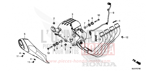ABGAS-SCHALLDAEMPFER CBR650FAJ de 2018