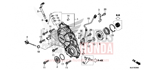 KURBELGEHAEUSEABDECKUNG CBR650FAJ de 2018