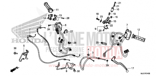 HEBELGRIFF/SCHALTER/KABEL CBR650FAJ de 2018