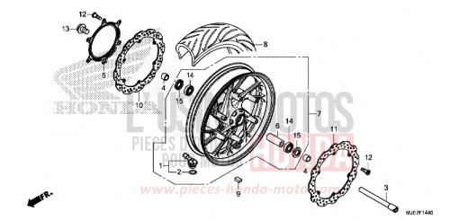 VORDERRAD CBR650FAJ de 2018