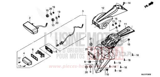 HECKLEUCHTE CBR650FAJ de 2018