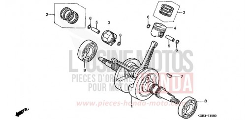 KURBELWELLE/KOLBEN VT125C2Y de 2000
