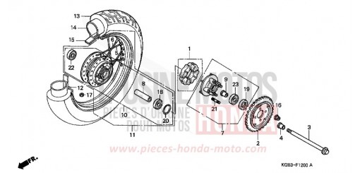 HINTERRAD VT125C2Y de 2000