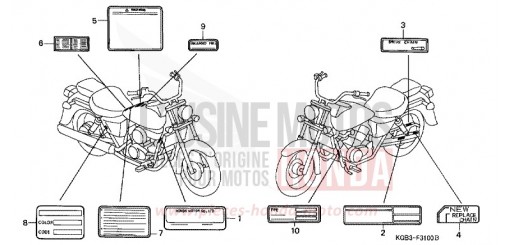WARNETIKETT VT125CX de 1999
