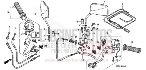 HEBELGRIFF/SCHALTER/KABEL VT125CY de 2000