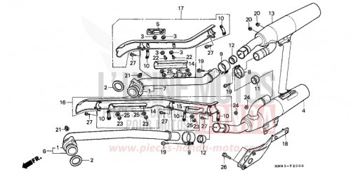 ABGAS-SCHALLDAEMPFER VT1100CJ de 1988