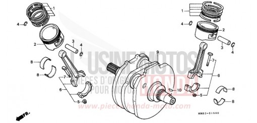KURBELWELLE/KOLBEN VT1100CR de 1994